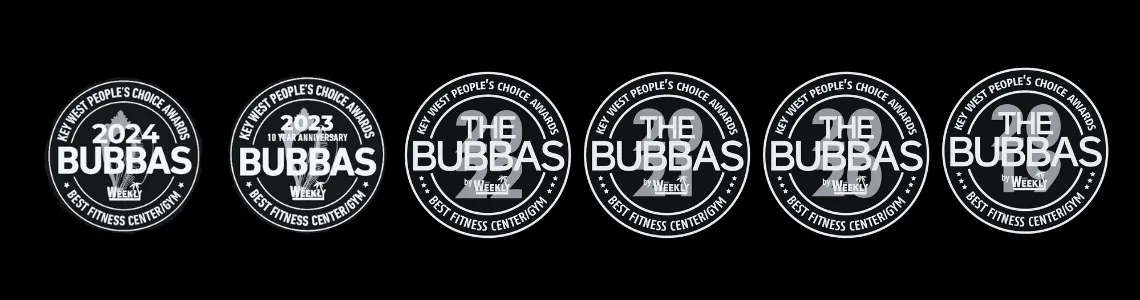 Showing 6 years in a row of winning the People's Choice Awards in Key West for 'Best Gym and Fitness Center'