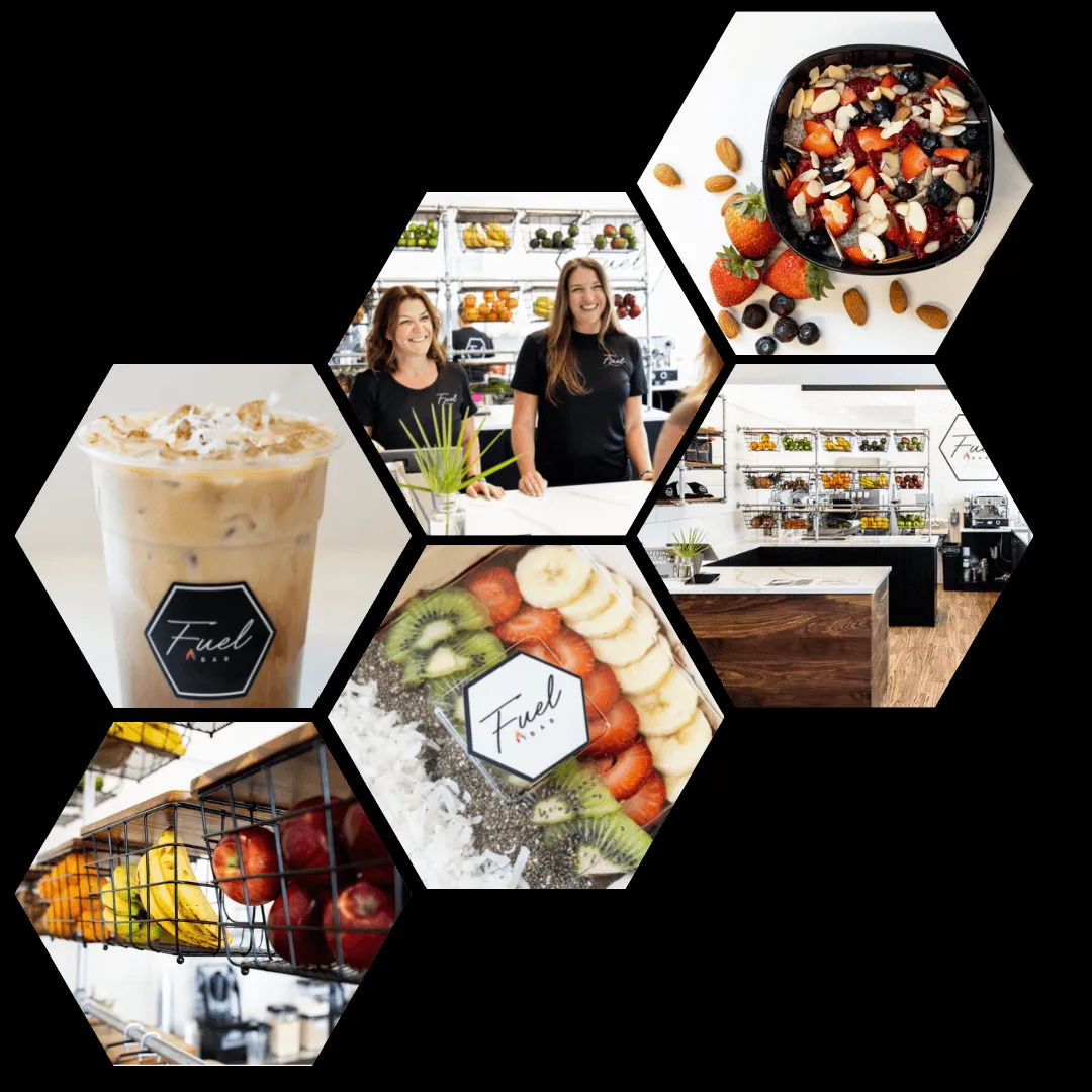 Showing selections of delicious and healthy food and drink items from our Fuel bar